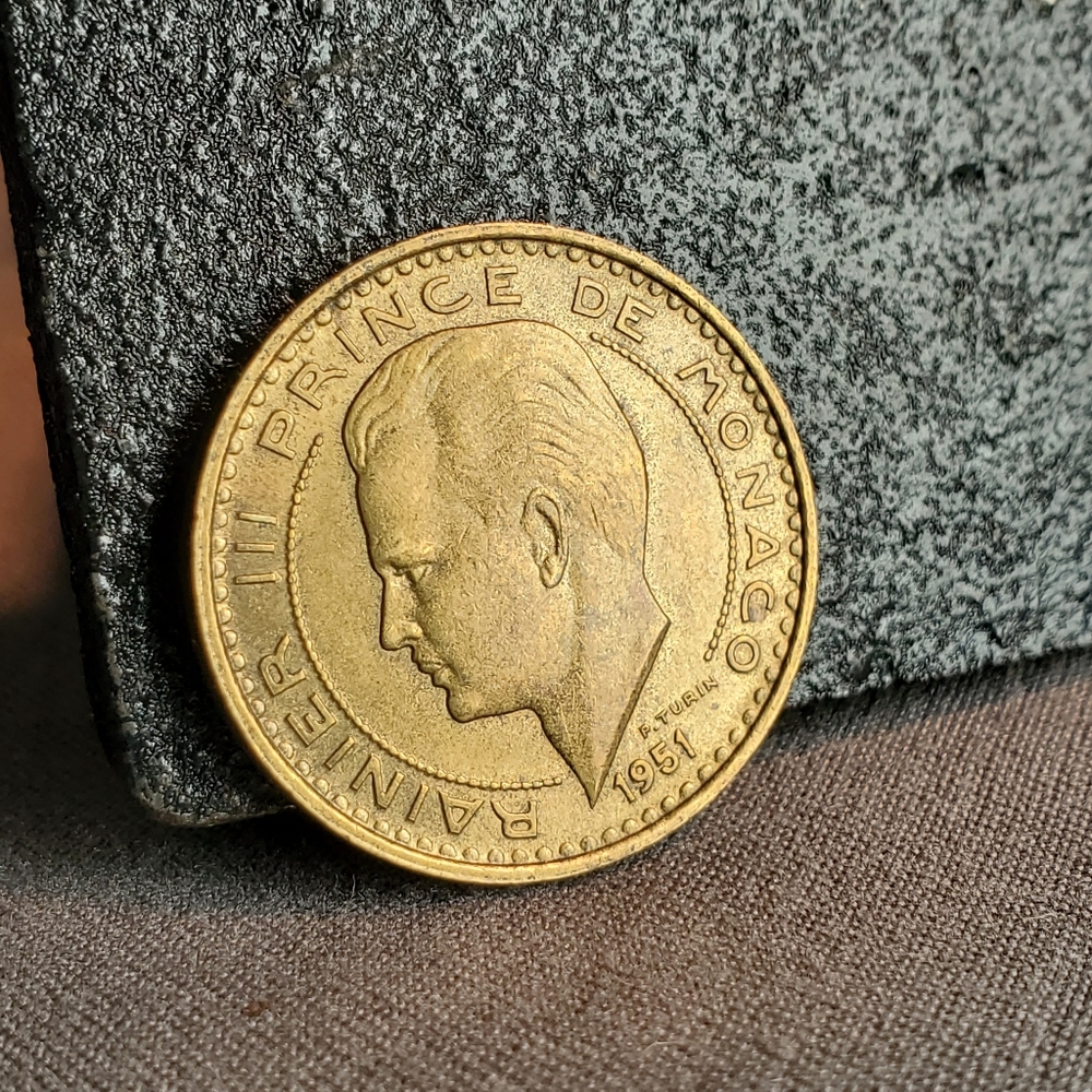 1951 Monaco 10 Francs KM# 130